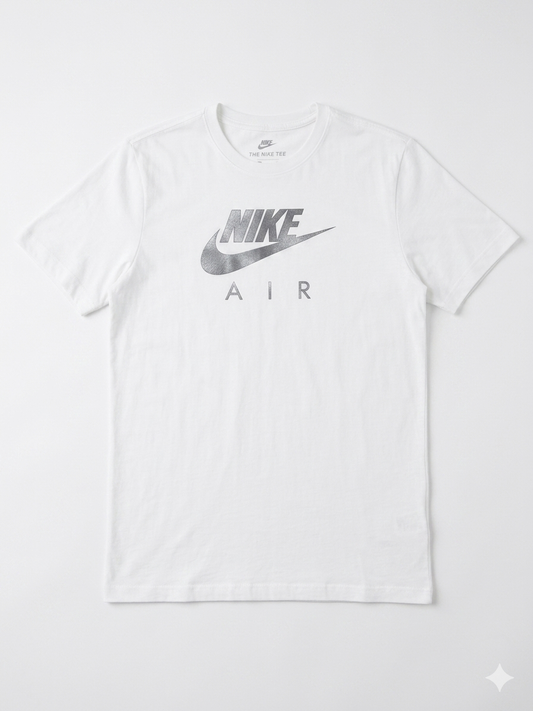 Polo Deportivo Hombre Estampado Blanco